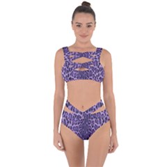 Purple Leopard Print Bandaged Up Bikini Set  by CasaDiModa