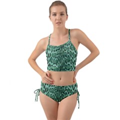 Green Leopard Print Mini Tank Bikini Set by CasaDiModa