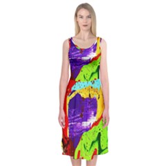 Untitled Island 2 Midi Sleeveless Dress by bestdesignintheworld