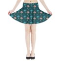 Summer palms pattern Mini Flare Skirt View3