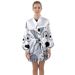 Animal Cartoon Colour Dog Long Sleeve Kimono Robe by Nexatart