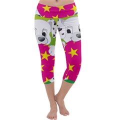 Dalmatians Dog Puppy Animal Pet Capri Yoga Leggings by Nexatart