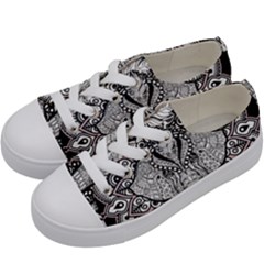 Ornate Hindu Elephant  Kids  Low Top Canvas Sneakers by Valentinaart