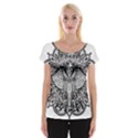 Ornate Hindu Elephant  Cap Sleeve Tops View1