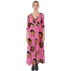 Crying Kim Kardashian Button Up Boho Maxi Dress by Valentinaart