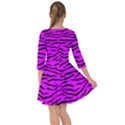 Hot Neon Pink and Black Tiger Stripes Smock Dress View2