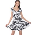 Black and White Tiger Stripes Cap Sleeve Dress View1