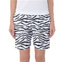 Black and White Tiger Stripes Women s Basketball Shorts View1