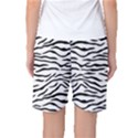 Black and White Tiger Stripes Women s Basketball Shorts View2