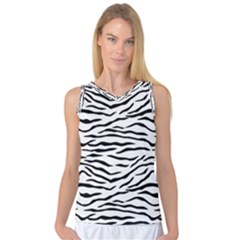 Black And White Tiger Stripes Women s Basketball Tank Top by PodArtist