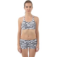 Black And White Tiger Stripes Back Web Gym Set by PodArtist