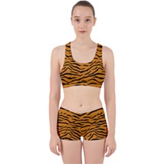 Orange And Black Tiger Stripes Work It Out Gym Set by PodArtist