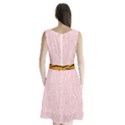 Elios Shirt Faces in White Outlines on Pale Pink CMBYN Sleeveless Waist Tie Chiffon Dress View2