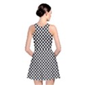 Black and White Checkerboard Weimaraner Reversible Skater Dress View2