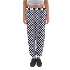 Black And White Checkerboard Weimaraner Women s Jogger Sweatpants by PodArtist