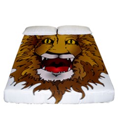 Lion Animal Roar Lion S Mane Comic Fitted Sheet (california King Size) by Sapixe