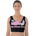 Long distance lover - Cute Unicorn Velvet Crop Top View1