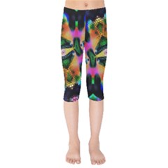 Butterfly Color Pop Art Kids  Capri Leggings  by Sapixe