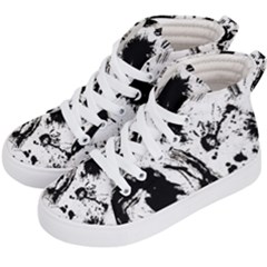 Pattern Color Painting Dab Black Kid s Hi-top Skate Sneakers by Sapixe