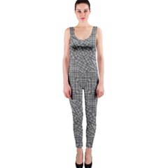 Linear Intricate Geometric Pattern One Piece Catsuit by dflcprints