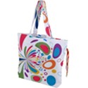 Light Circle Background Points Drawstring Tote Bag View1