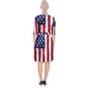 American Usa Flag Vertical Wrap Up Cocktail Dress View2