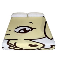 Doggy Dog Puppy Animal Pet Figure Fitted Sheet (california King Size) by Sapixe