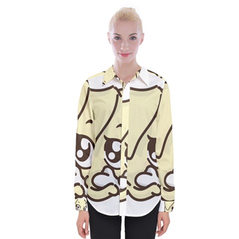 Doggy Dog Puppy Animal Pet Figure Womens Long Sleeve Shirt by Sapixe