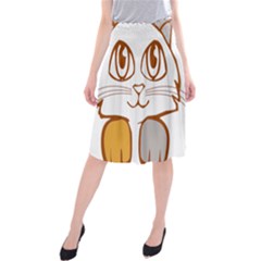 Animal Cat Feline Kitten Pet Midi Beach Skirt by Sapixe