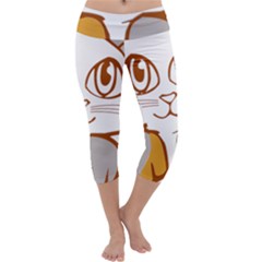 Animal Cat Feline Kitten Pet Capri Yoga Leggings by Sapixe