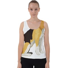 Black Yellow Dog Beagle Pet Velvet Tank Top by Sapixe