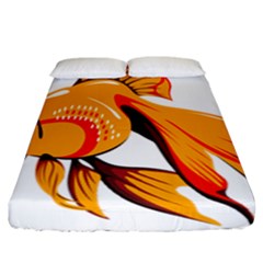 Goldfish Fish Tank Water Tropical Fitted Sheet (california King Size) by Sapixe