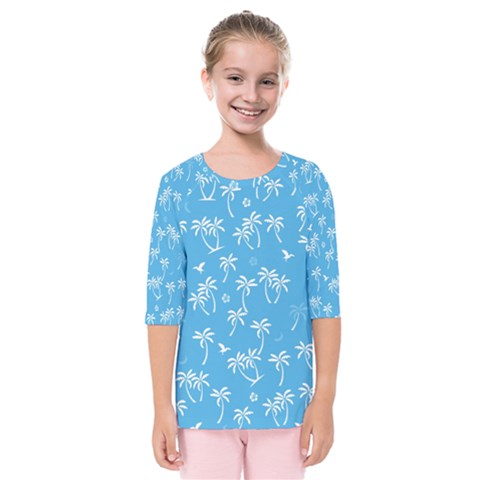 Tropical Pattern Kids  Quarter Sleeve Raglan Tee by Valentinaart