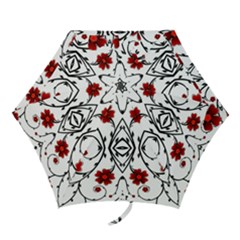 Beautiful Red Flowers Seamless Mini Folding Umbrellas by flipstylezfashionsLLC