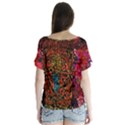 Exotic Water colors vibrant  V-Neck Flutter Sleeve Top View2