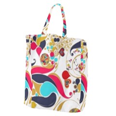 Retro Colorful Colors Splashes Giant Grocery Tote by flipstylezfashionsLLC