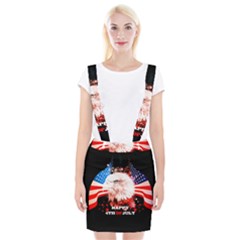 Independence Day, Eagle With Usa Flag Braces Suspender Skirt by FantasyWorld7