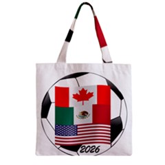 United Football Championship Hosting 2026 Soccer Ball Logo Canada Mexico Usa Zipper Grocery Tote Bag by yoursparklingshop