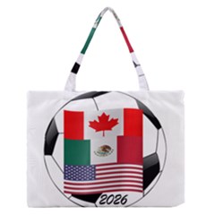 United Football Championship Hosting 2026 Soccer Ball Logo Canada Mexico Usa Zipper Medium Tote Bag by yoursparklingshop