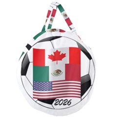 United Football Championship Hosting 2026 Soccer Ball Logo Canada Mexico Usa Giant Round Zipper Tote by yoursparklingshop