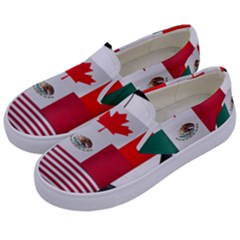 United Football Championship Hosting 2026 Soccer Ball Logo Canada Mexico Usa Kids  Canvas Slip Ons by yoursparklingshop