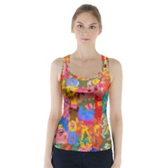 Coloful Strokes Canvas                                     Racer Back Sports Top by LalyLauraFLM