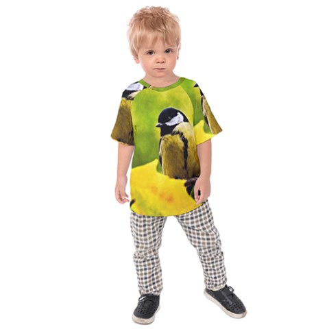 Tomtit Bird Dressed To The Season Kids Raglan Tee by FunnyCow