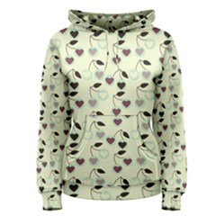 Heart Cherries Mint Women s Pullover Hoodie by snowwhitegirl