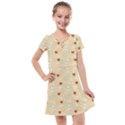 Beige Heart Cherries Kids  Cross Web Dress View1