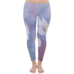 Pink Mist Of Sakura Classic Winter Leggings by FunnyCow