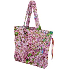 Almond Tree In Bloom Drawstring Tote Bag