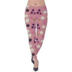 Mauve Dress Velvet Leggings by snowwhitegirl