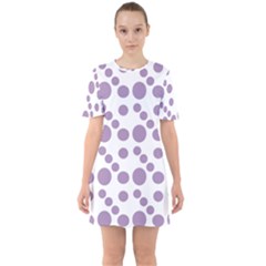 Violet Dots Sixties Short Sleeve Mini Dress by snowwhitegirl