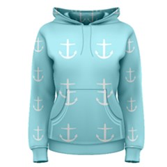 Aqua Anchor Women s Pullover Hoodie by snowwhitegirl